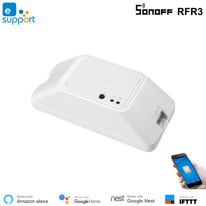 Sonoff RF433 WiFi переключатель 433 МГц Supoort Sonoff RF R3 WiFi Пульт дистанционного управления Alexa IFTTT Google Home совместимый RFR3