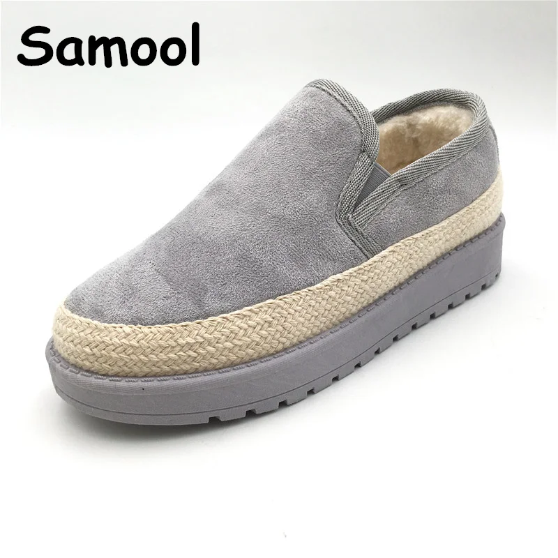 

winter shoes women flats female casual flat shoes fur women loafers shoes slips soft leather flat women's shoes zapatos mujer x3