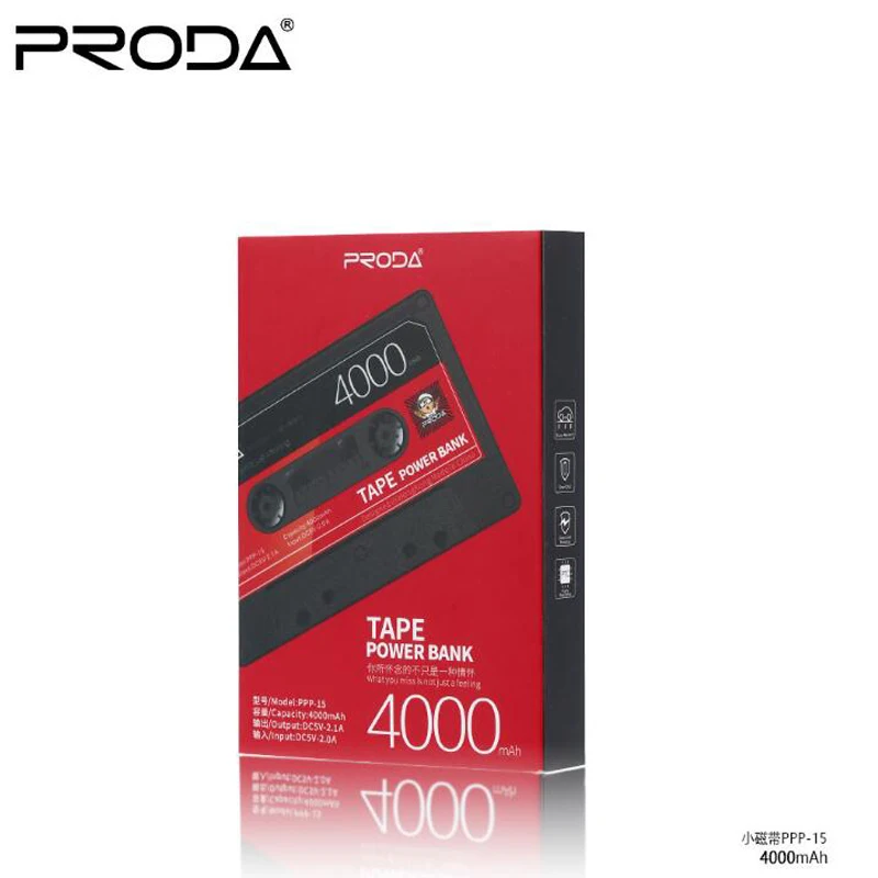 Внешний аккумулятор Remax proda на 4000 мА · ч со светодиодной подсветкой|powerbank design|designer