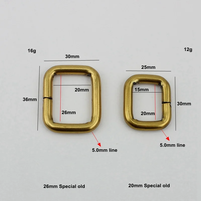 10 шт. 50 шт. не сварные специальные золотые внутренние ширина 20 мм 25 мм полированная серебряная круглая пряжка, сплав квадратные пряжки для
