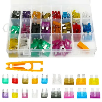

220Pcs Mini Standard Assorted Car Fuses Box Auto Truck SUV Fuses Blade Fuse Kits with Clip Auto Replacement Parts 2-35A Van Bike