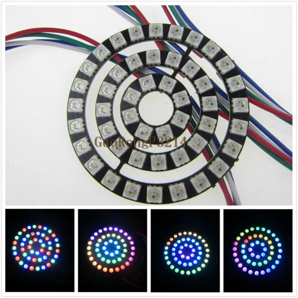 Mokungit WS2813 кольцевой WS2812B 48 бит RGB светодиодный Ring 5050 RGB светодиодный щит для Arduino 5 В DC Тип полосы