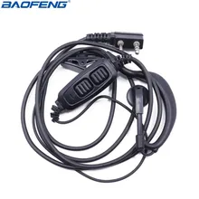 Original baofeng 2 pinos dupla ptt fone de ouvido para baofeng UV-82 UV-8D UV-82HP GT-5TP walie talkie rádio em dois sentidos uv 82