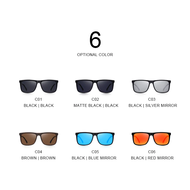 MERRYS Дизайнерские мужские классические квадратные поляризованные солнцезащитные очки для рыбалки, уличные спортивные мужские очки с алюминиевой защитой от уф400 лучей S8250N