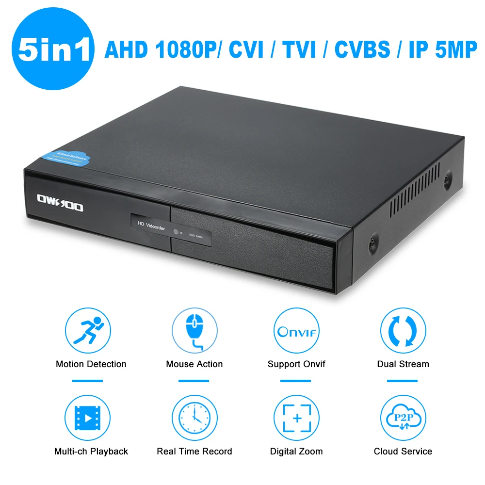 OWSOO 4CH 1080P P2P Cloud NVR Network Video Recorder APP H.264 Motion Detection