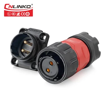 

Cnlinko 2pin 20A power connector electrical male female dust cover plugs copper pin connector sealed connectors for led medical