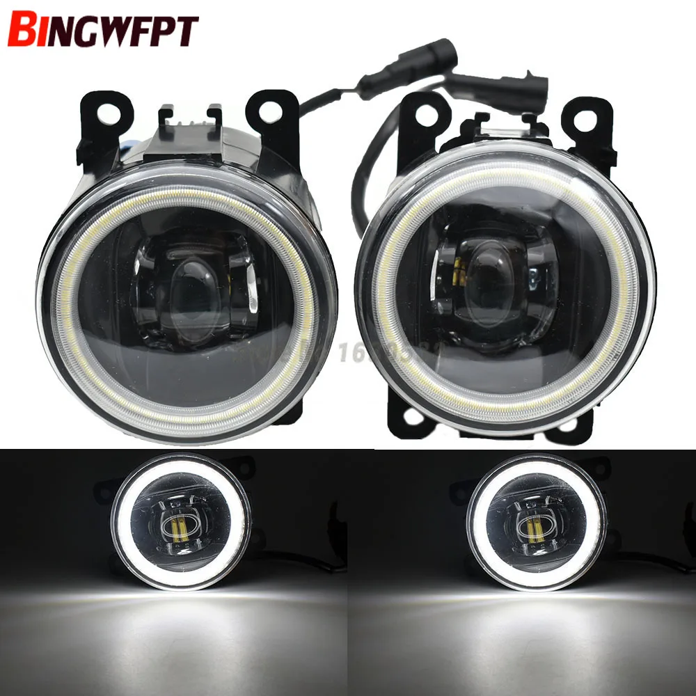 

2x Super Bright LED Fog Light + Angel Eye For Renault TWINGO GRAND SCENIC MASTER TRAFIC LOGAN Laguna DUSTER Kangoo LATITUDE 98-