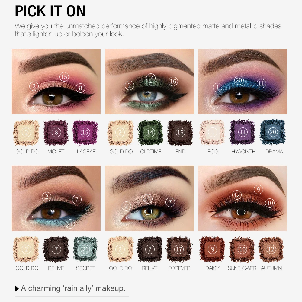 Палетка теней 21 Цвета Professional Eye Shadow Пигмент матовый Shimmer Glitter косметическая пудра для макияжа Набор косметический скребок