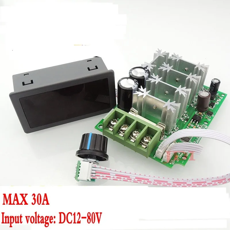 12 В 24 в 36 48 60 80 постоянного тока 30 А светодиодный цифровой дисплей PWM HHO RC