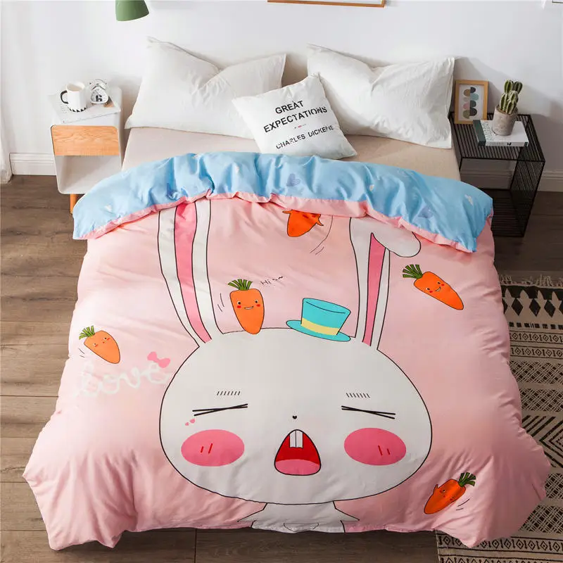 

1 Pcs 100% Cotton Bedding Set Children's Duvet Cover with Zipper Quilt Cover Blanket/Comforter Cover Twin Queen King Edredon