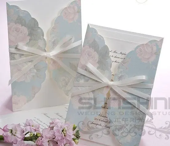 Invitation Card Wedding Cards B1002 Light Blue Color With Invitation Card Wedding Cards B1002 Light Blue Color With Envelope Print Your