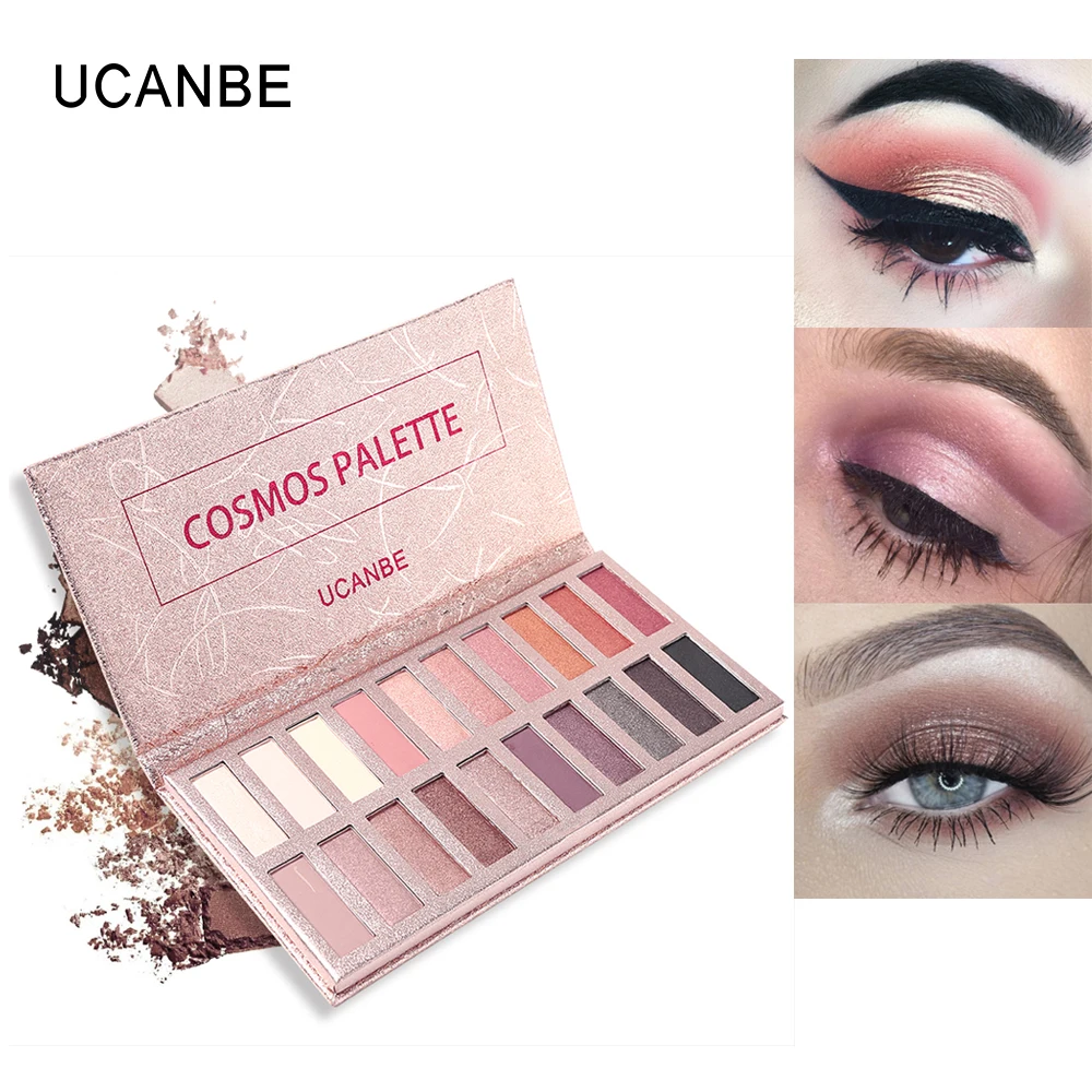 

UCANBE Cosmos Eyeshadow Palette 20 Color Makeup Set Glitter Matte Eye Shadow Soft Natural Nude Pigment Rose Gold Beauty Cosmetic