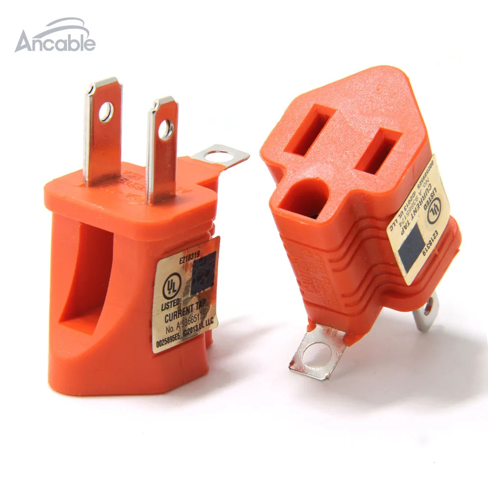 Ancable 3 Prong To 2 Prong Polarized Grounding Ac Power