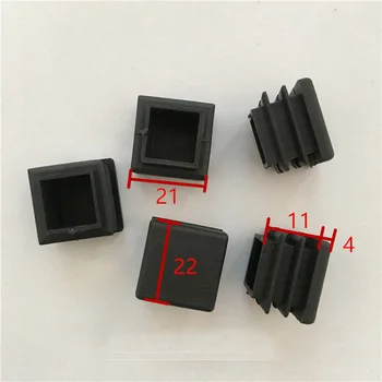 

22x22mm Furniture Dustproof Mat Plastic Square Pipe Plug Tube Cover Fittings 20pcs