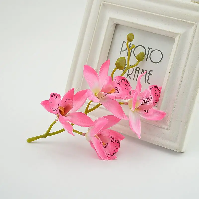 1 шт. искусственная Орхидея, Бабочка, Шелковый цветок для дома, сада, фаленопсис, Свадебный декор букета, искусственный цветок - Цвет: pink