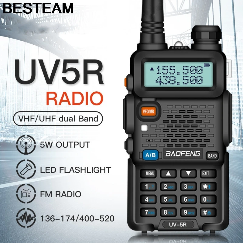 

BAOFENG UV-5R Walkie Talkie Professional CB Radio 5W UV Dual Band Two Way Radio For Talkie Walkie In Moscow Hunting Ham Radio