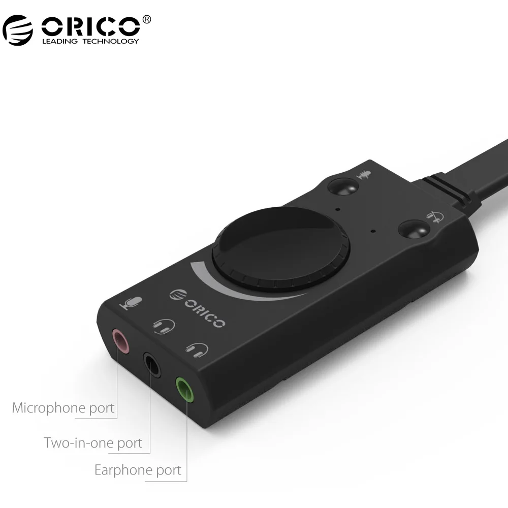 ORICO SC1 Внешний USB звуковая карта стерео Микрофон Динамик аудио Jack 3.5 мм Кабель