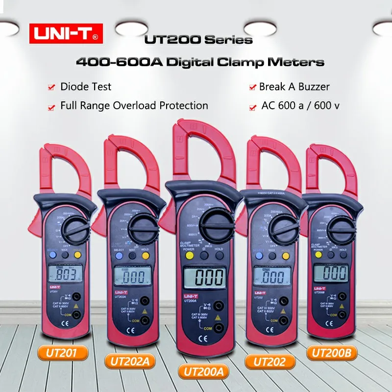 UNI-T UT200 series 400-600A Digital Clamp Meters Auto range Backlight Ohm DMM DC AC Voltmeter AC Ammeter 3/s sampling rate цена UNI-T UT200 series 400-600A Digital Clamp Meters Auto range Backlight Ohm DMM DC AC Voltmeter AC Ammeter 3/s sampling rate цены онлайн