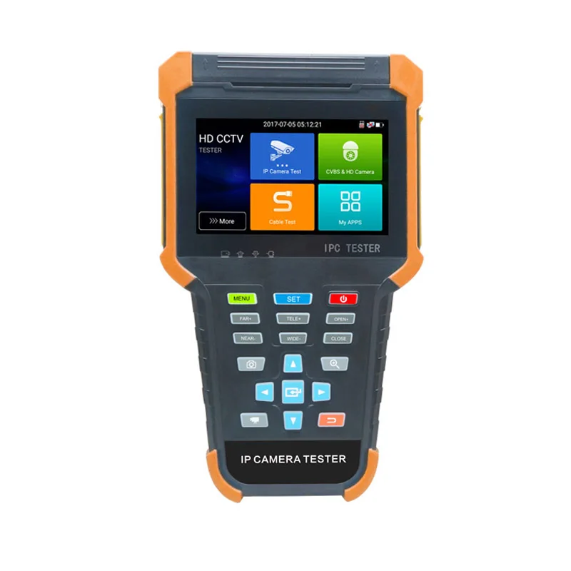 

4 inch IPS Touch screen 8MP TVI CVI Camera Tester 5MP AHD IP SDI CVBS CCTV tester with RJ45 cable TDR test wifi POE 48V