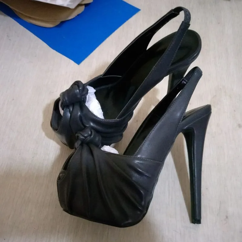 Shofoo/обувь. Новинка; ; модные элегантные босоножки на высоком каблуке с декоративной складкой; женские босоножки. Размер: 34-45