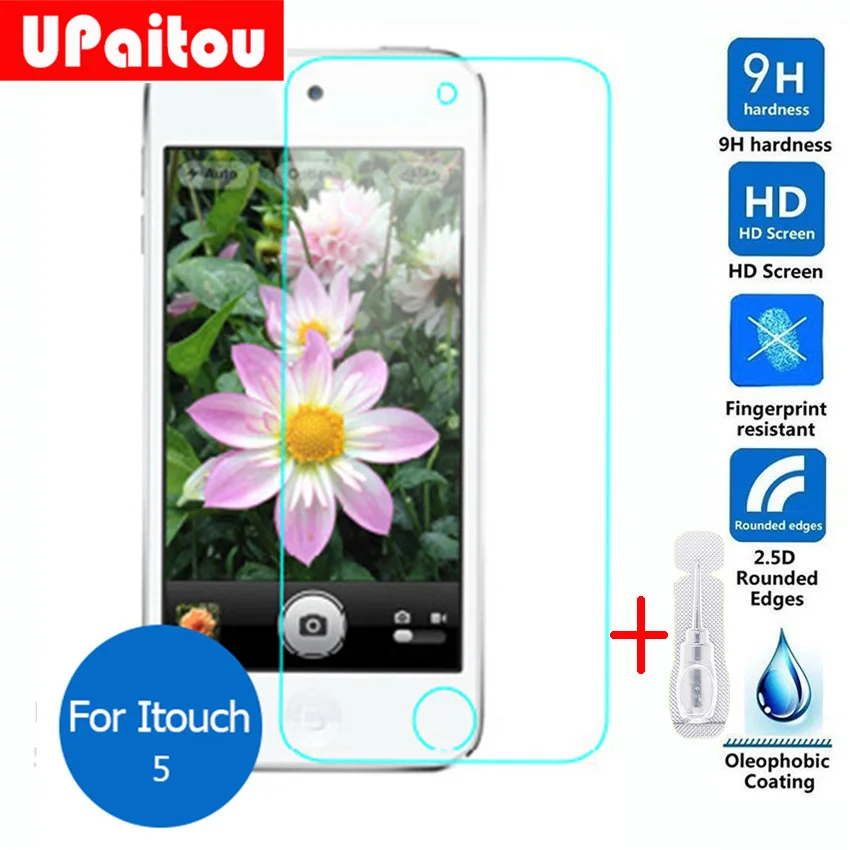 

For Apple ipod touch 5 Tempered glass Screen Protector 9h 0.3mm HD Clear Safety Protective Glass Film On Itouch 5th A1421 A1509