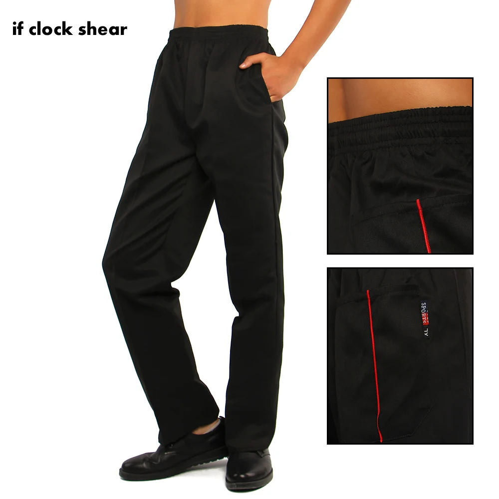 

IF Elastic Peppers Restaurant Kitchen Pants Chef Trousers Food Service Striped Pants Bakery Stretch Work Wear Uniform Cook L-5XL