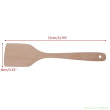 Деревянная кухонная лопатка, лопатка для блинов, антипригарная, длинная ручка, кухонная утварь, инструмент, Прямая поставка
