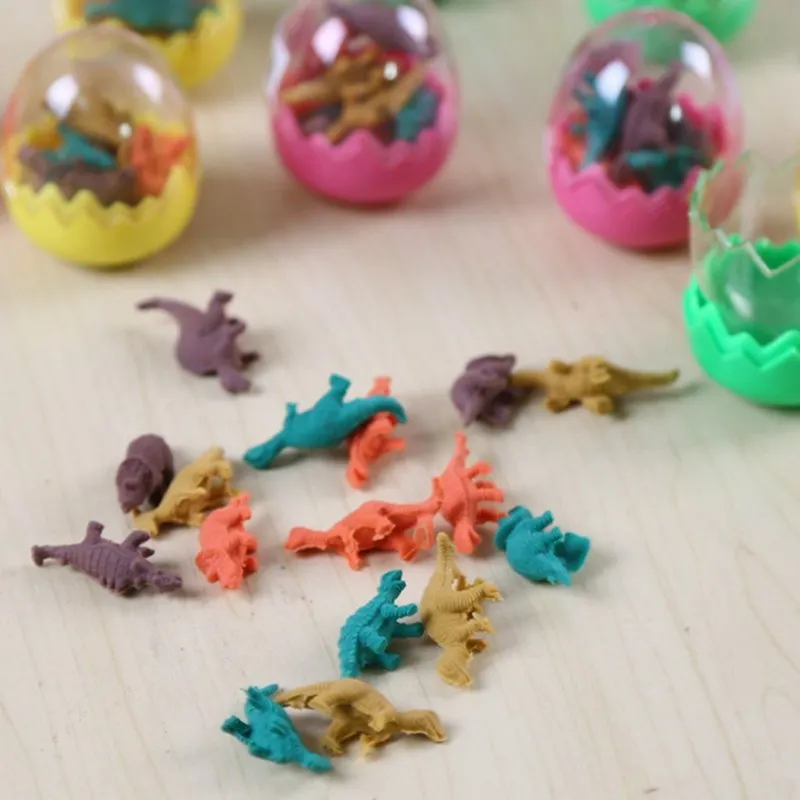 1 пара Красочные мультфильм яйцо динозавра форма ластики подарок для ребенка