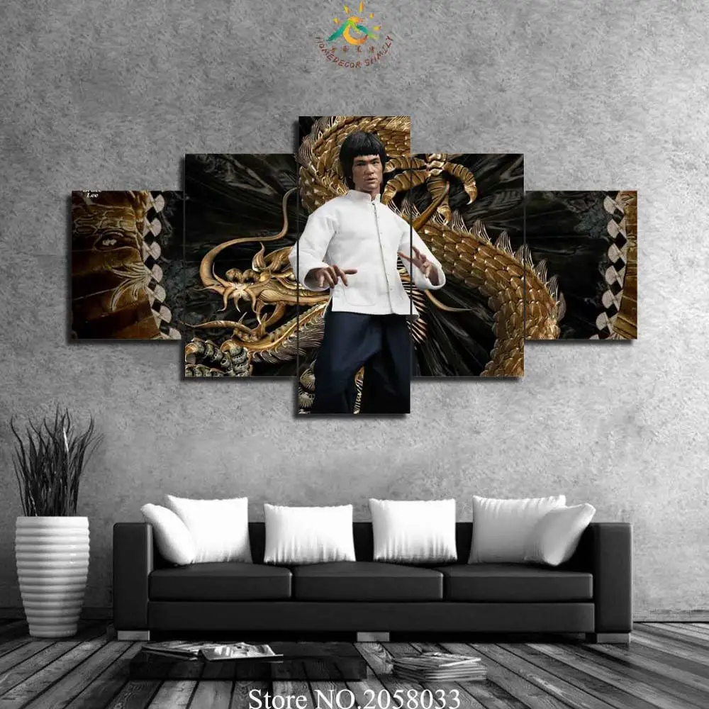 

3-4-5 Pieces Super Stars Kungfu Poster Modern Home Wall Decor Canvas Picture Art HD Print Painting On Canvas
