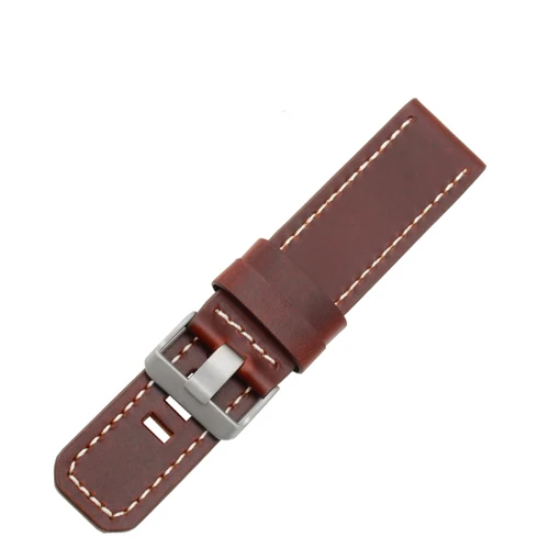 PEIYI replacement leather watchband for Garmin Fenix 3 26mm black brown genuine leather strap with tools and connecting rod - Цвет ремешка: brown