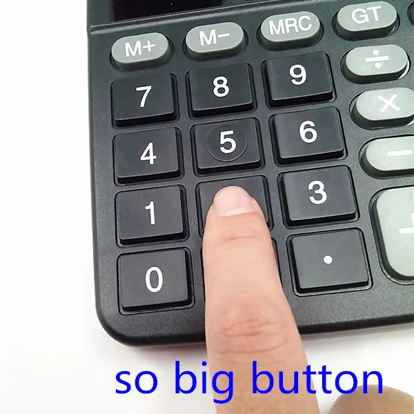 عرض الشمسية حاسبة مع زر كبير كبير وواضح المزدوج الطاقة 12 حاسبات مكتب الشيء يمكن العمل بدون بطارية