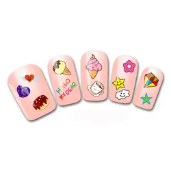 1 шт. модный стиль 3D дизайн ногтей милые DIY мультфильм красочные бриллианты дизайн ногтей украшения Совет маникюр-наклейки для ногтей