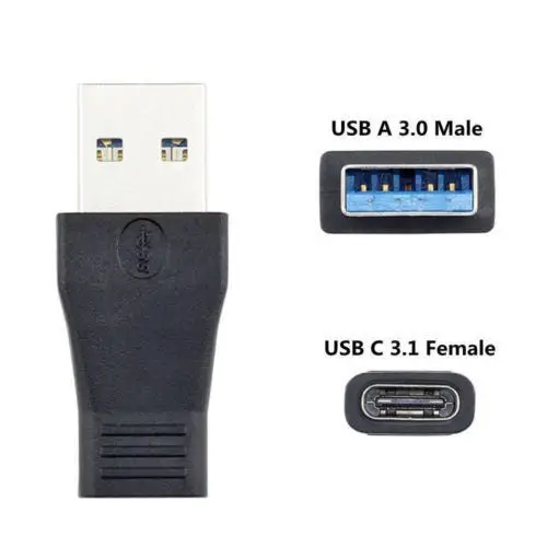 10 шт. USB 3,1 type-c Женский к usb 3,0 Мужской адаптер для передачи данных USB-C Женский к USB A 3,0 Мужской адаптер конвертер Черный
