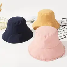 SUOGRY Harajuku Рыбалка шляпа солнцезащитный крем для мужчин женщин Панама лето осень сплошной Цвет Рыбак кепки Панама вводная шапки