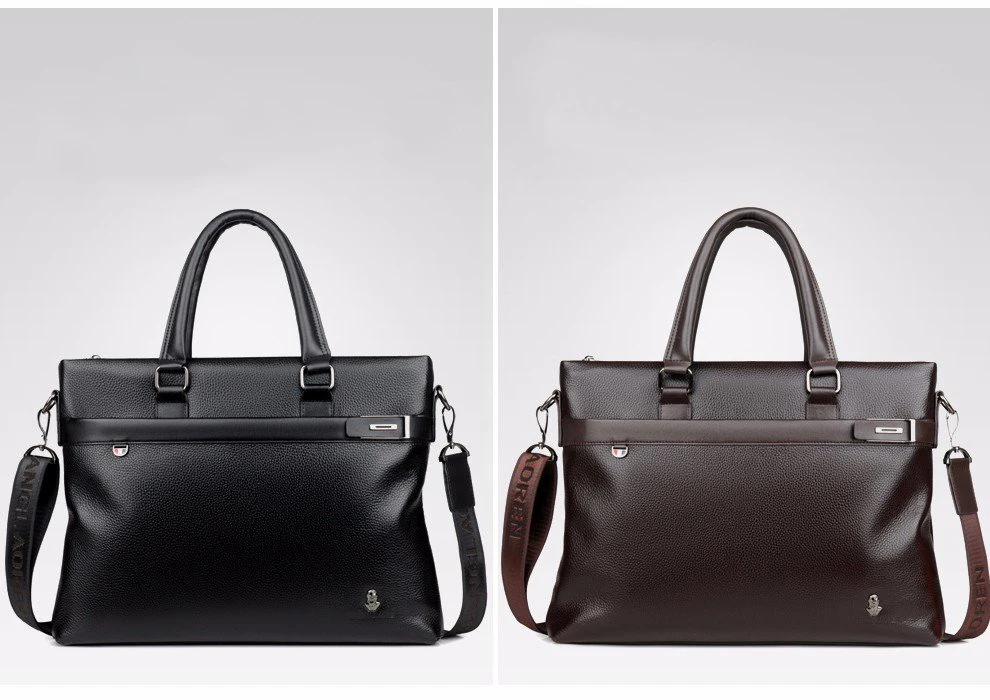 Новый Для мужчин кожаные сечение Портфели плечо перекинул сумки Простой атмосфера мода Бизнес сумка для ноутбука