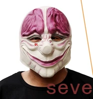 c Payday 2 маски латекс Heist Даллас/Волк/цепи/Hoxton Косплей Хэллоуин Ужасы Клоун маскарад Косплей Карнавал костюм для мужчин - Цвет: c