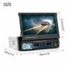 Podofo Retractable Autoradio GPS Navigation Bluetooth Stereo FM USB 1din Car Radio 7