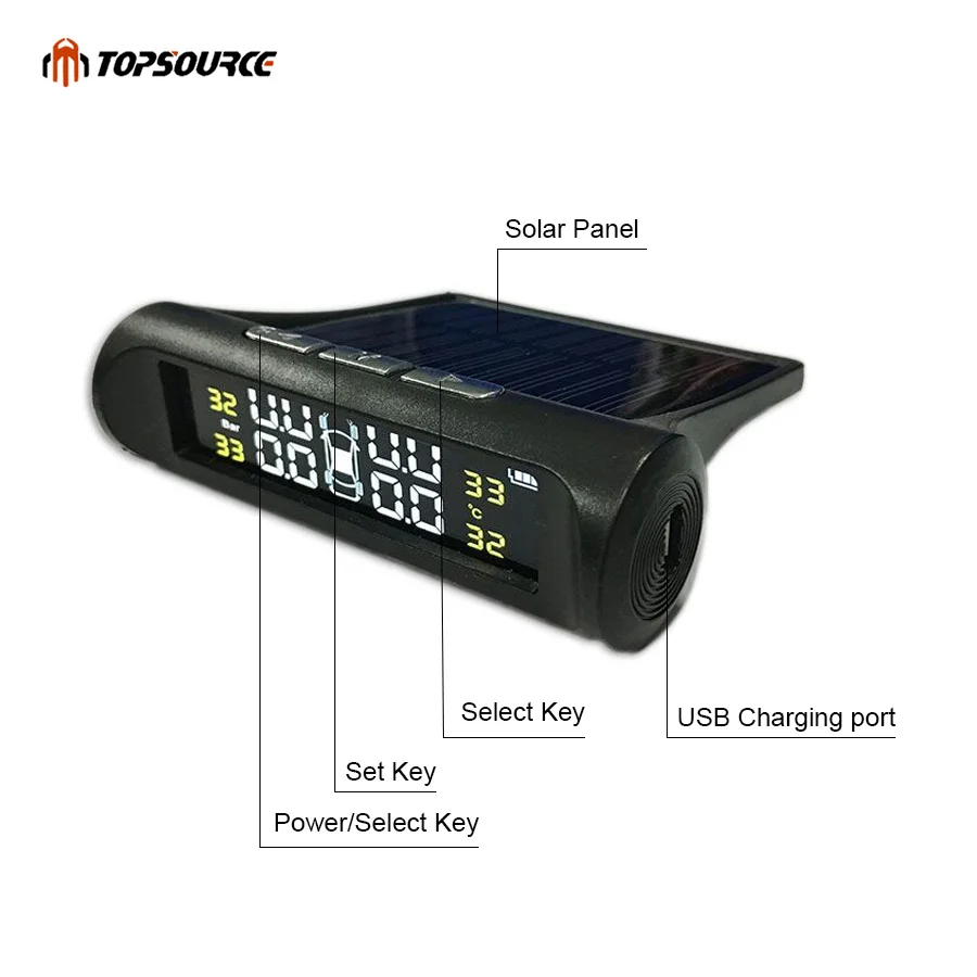 Topsource TPMS автомобильная система контроля давления в шинах интеллектуальная