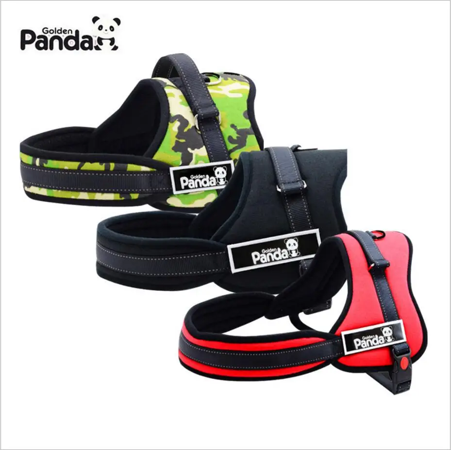 NEW Quality Soft Padded Large Dog Harness Reflective Pet Adjustable Safety Harness Chest Size 3