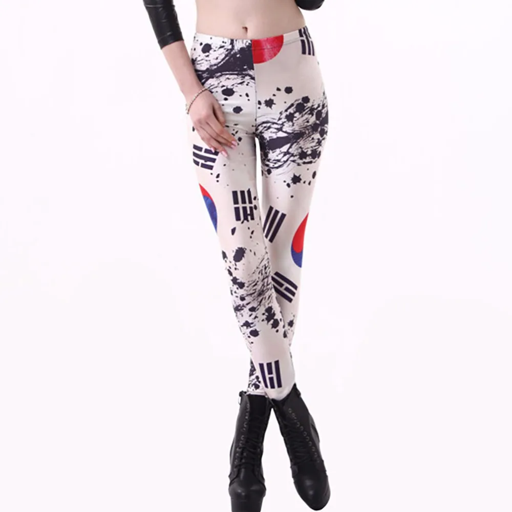 3D Funny Printed Korea Flag legging for Women Fashion leggings Leggins