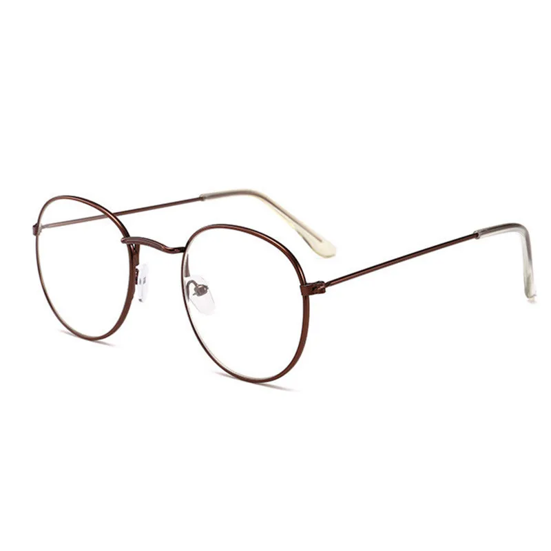 Модные Овальные Солнцезащитные очки для женщин, фирменный дизайн, маленькая металлическая оправа, стимпанк Ретро солнцезащитные очки для женщин, Oculos De Sol UV400 - Цвет линз: Bronze Clear