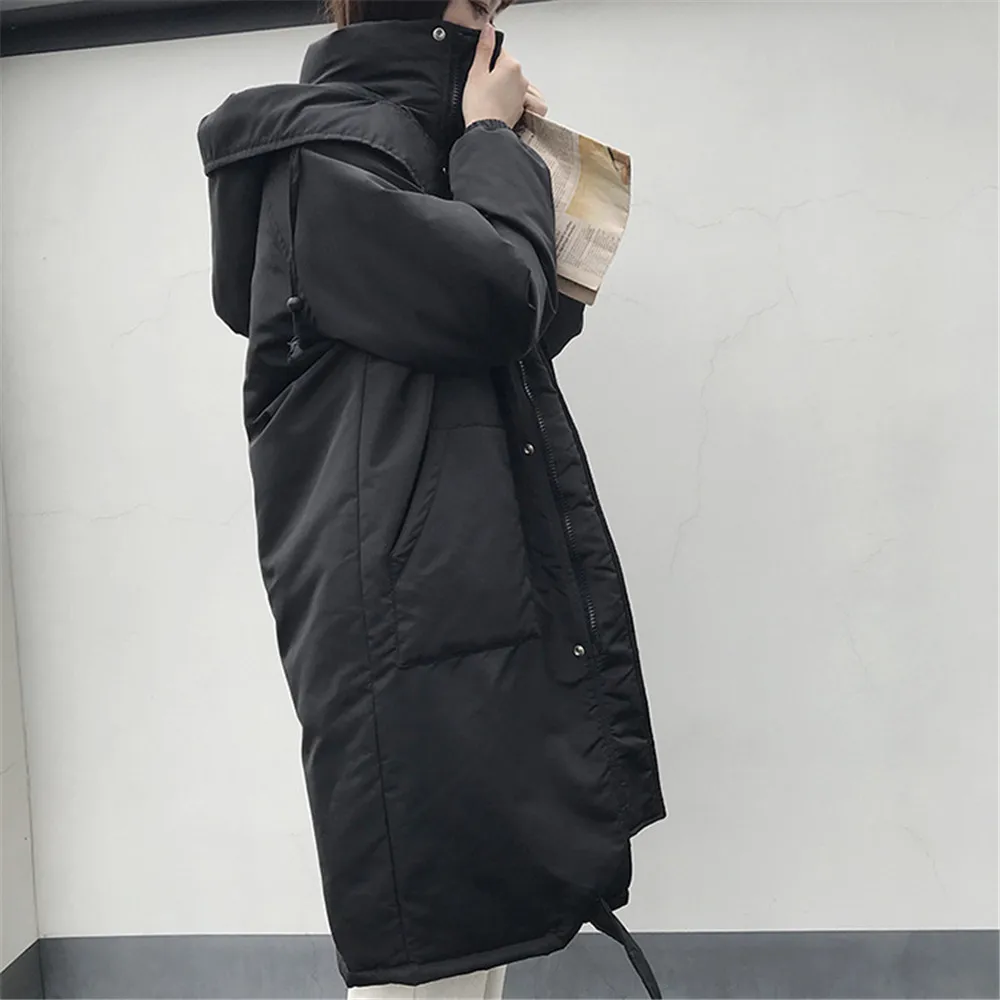 Thick Warm Duck Down Jacket Women Winter 2018 Hooded Outerwear Coats Female Long Casual Down puffer jacket Parka branded ZCX9081 (22)
