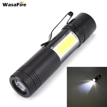 

Wasafire 2000 Lumen Mini Flashlight XPE+COB LED Torch Lamp Penlight use AA/14500 Battery 4 Modes Lanterna For Working Camping