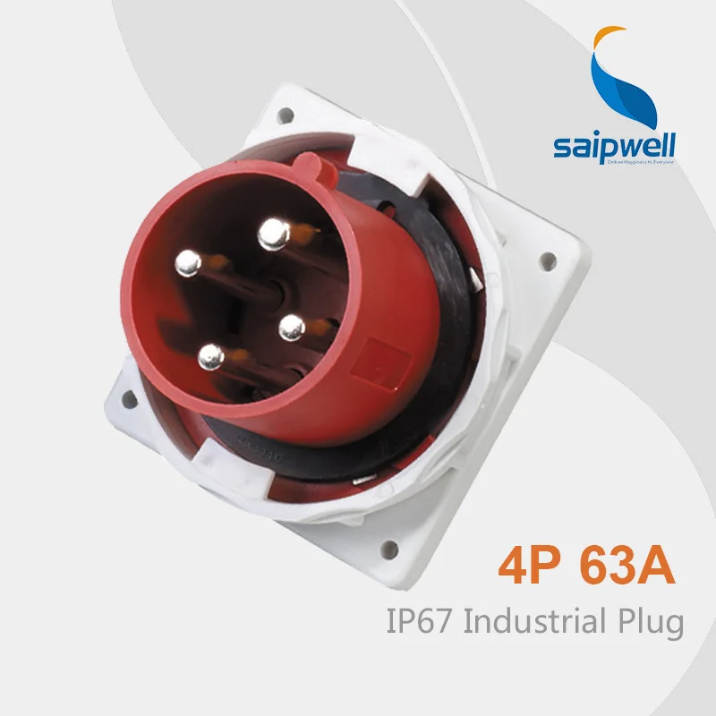 

Saipwell IP67 Connecting Plug dc Male Plug Economic Industrial Plug SP-3656 4P 63A High Quality