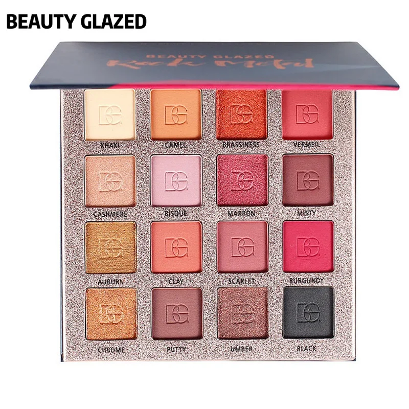 Beauty Glazed 16 цветов матовые тени для век Палитра стойкие блестящие мерцающие