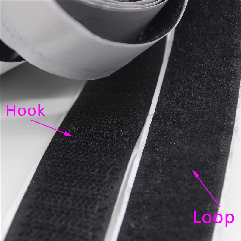2.5cm*1m/pairs Black White Magic Tape Hook Loop Fastener Magic Tape ...