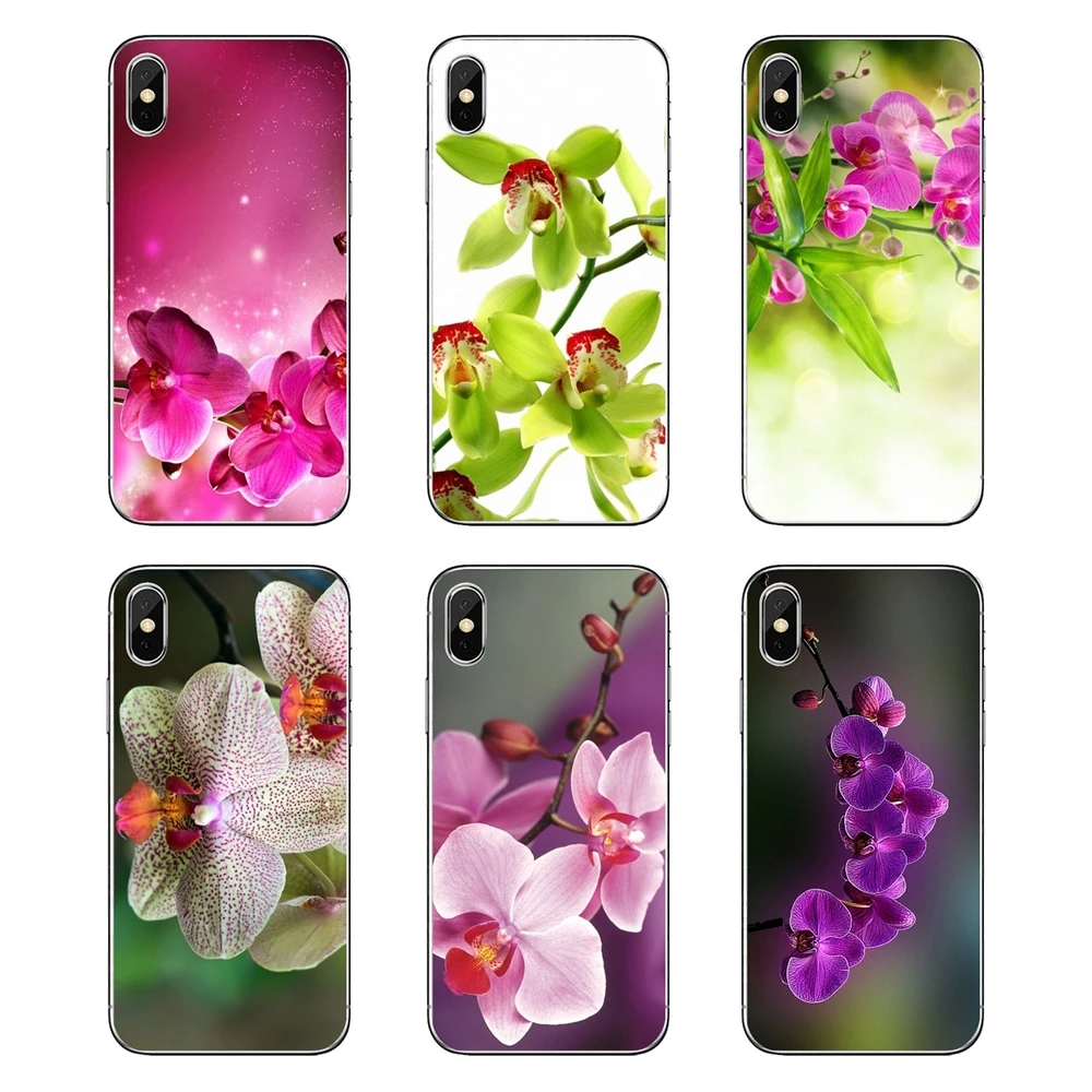 

Soft Transparent Shell Covers Orchid Flowers HD Wallpaper For Huawei Honor 8 8C 8X 9 10 7A 7C Mate 10 20 Lite Pro P Smart Plus