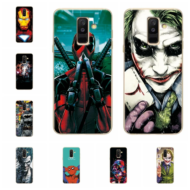 

Charming Marvel Hero Captain America Phone Case For Samsung A6 plus 2018 Iron Man Soft TPU For Samsung Galaxy A6 plus 2018 Shell