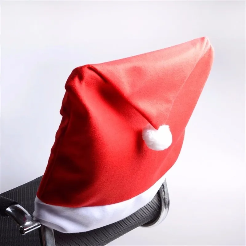 1 шт., рождественские украшения, Красная Шляпа Санты, чехол для стула, вечерние, большие, рождественские подарки Санта Клауса