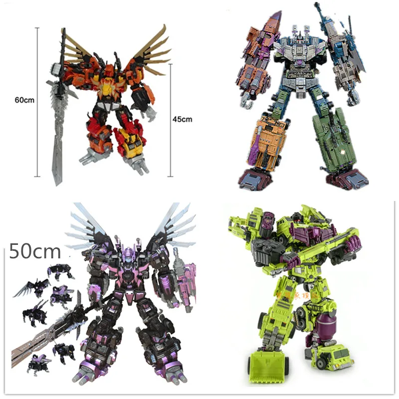 

[New] JinBaos Action figure G1 MMC Predaking Feral Rex Predacons 6IN1 Oversize Upgrade Edition Action Figure Robot Toy